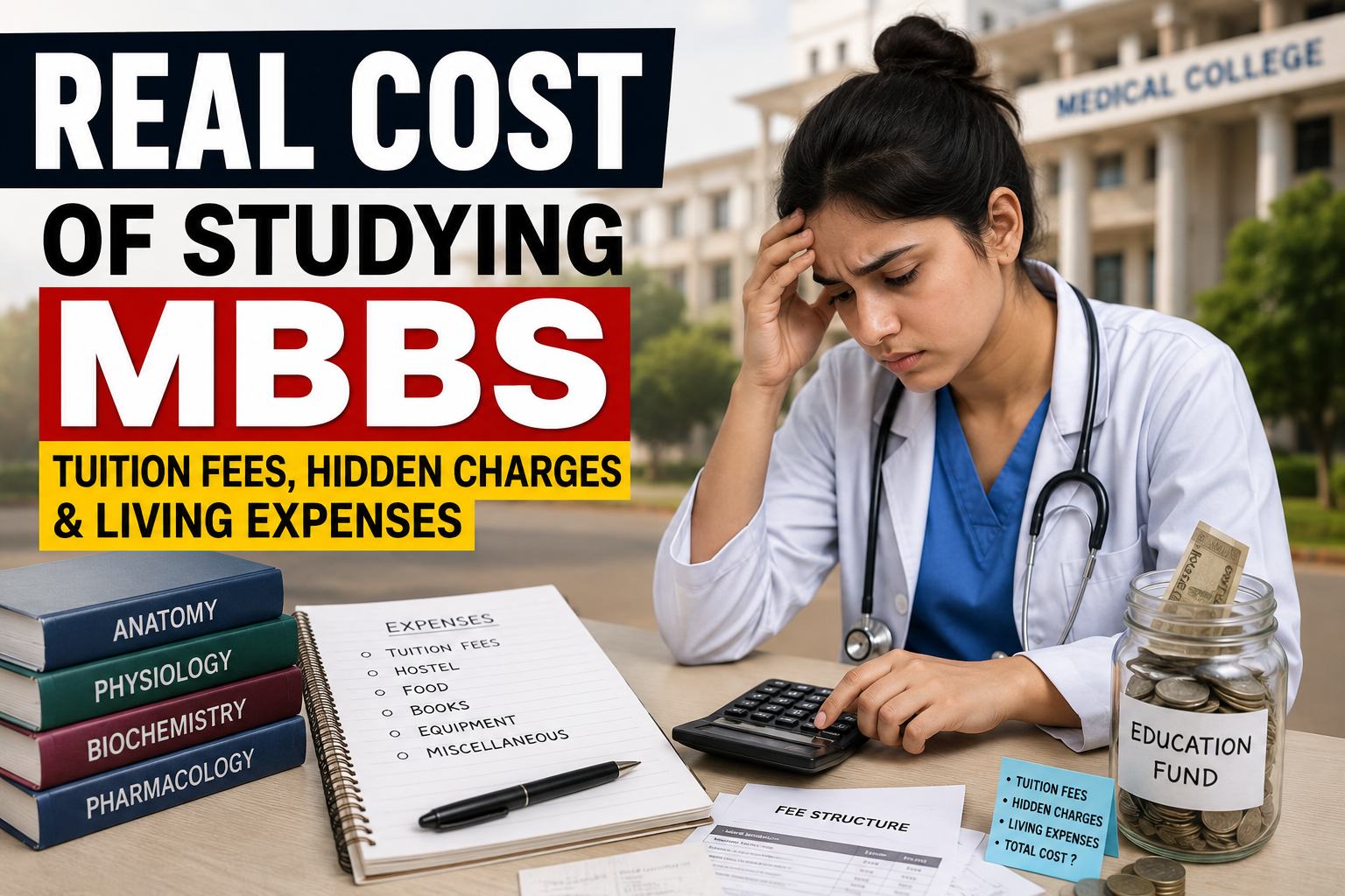 Real Cost of Studying MBBS: Tuition Fees, Hidden Charges & Living Expenses